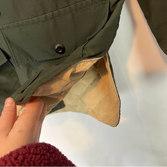 Jack Spade Green Utility Jacket Pockets Button Front Medium - Picture 11 of 12